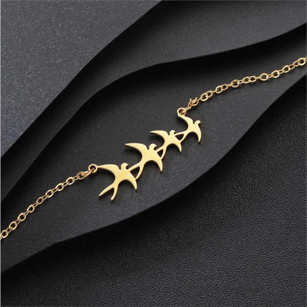 Gold Swallow Bird Bracelet